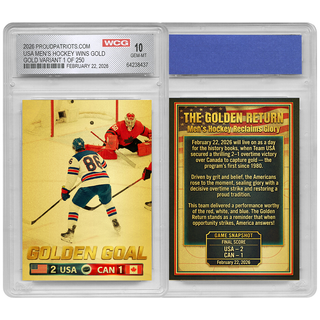 [Gold Variant] USA Men’s Hockey Wins Gold - Professionally Graded Card (Only 250 Available)