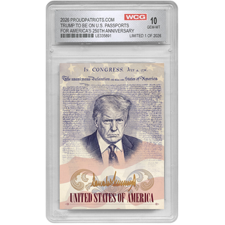 Trump on U.S. Passports For America's 250th Anniversary Collectible Card - Limited Edition of 2026