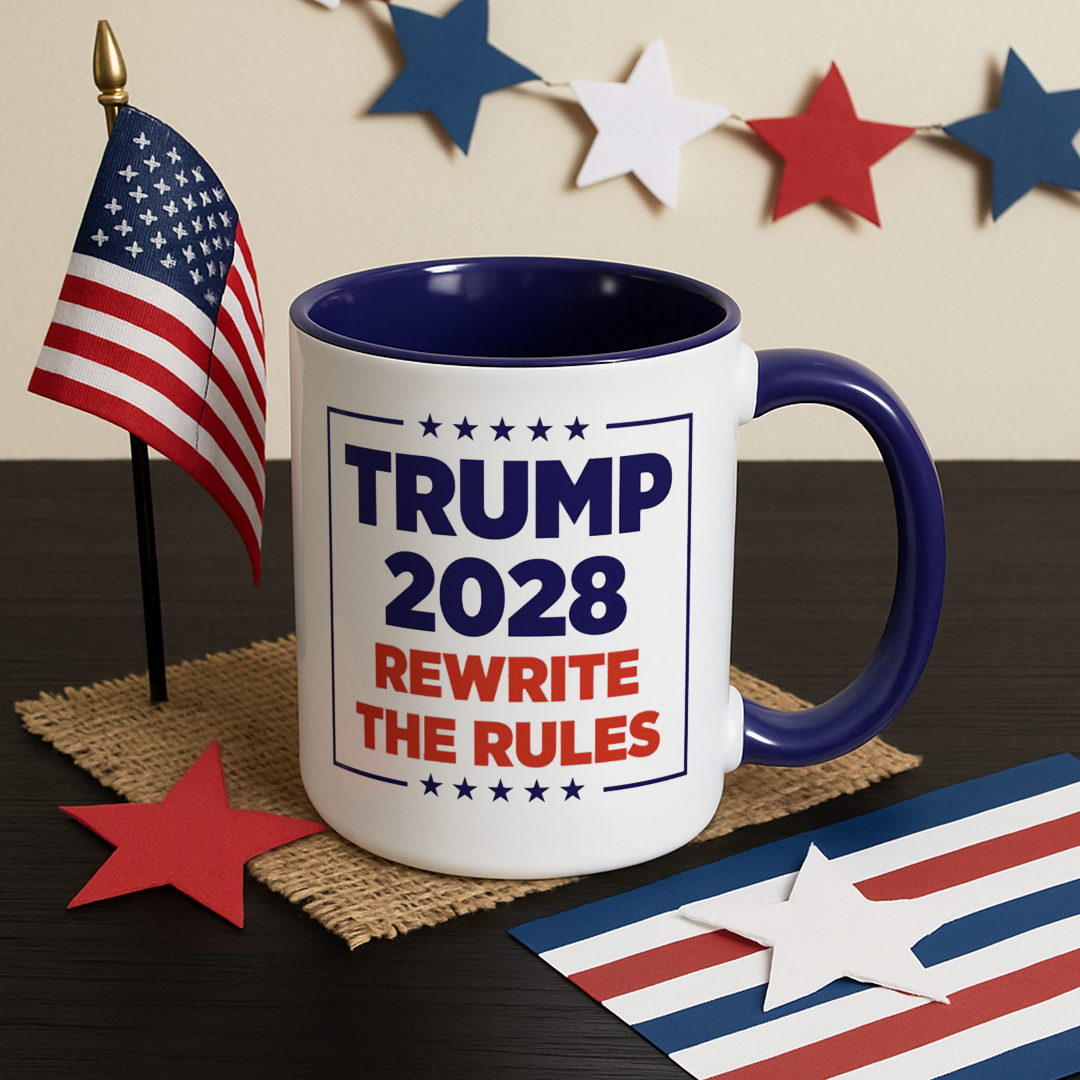 Trump 2028 “Rewrite the Rules” Mug – 11oz & 15oz