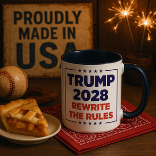 Trump 2028 “Rewrite the Rules” Mug – 11oz & 15oz