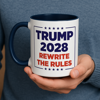 Trump 2028 “Rewrite the Rules” Mug – 11oz & 15oz