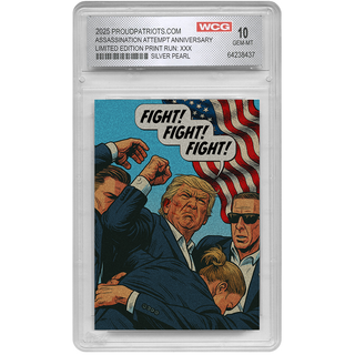 SILVER PEARL Fight Fight Fight Collectible Trading Card - One Year Anniversary Special Edition (Only 100 Available)