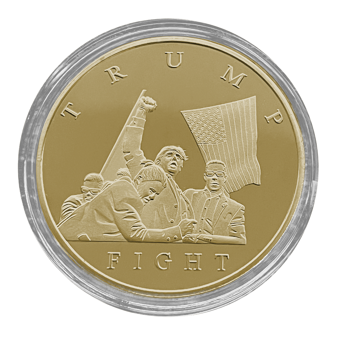 Trump Fighting For America Gold Coin