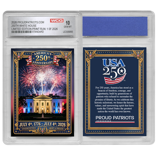 America's 250th Anniversary White House Trading Card GEM-MINT 10 - Limited Edition 1 of 2026