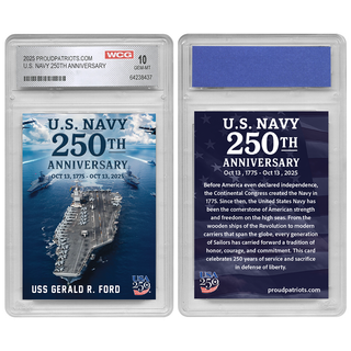 U.S. Navy 250th Anniversary Trading Card – Graded GEM-MT 10