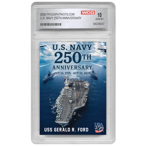 U.S. Navy 250th Anniversary Trading Card | Graded GEM-MT 10 U.S. Navy 250th Anniversary Trading Card | Graded GEM-MT 10
