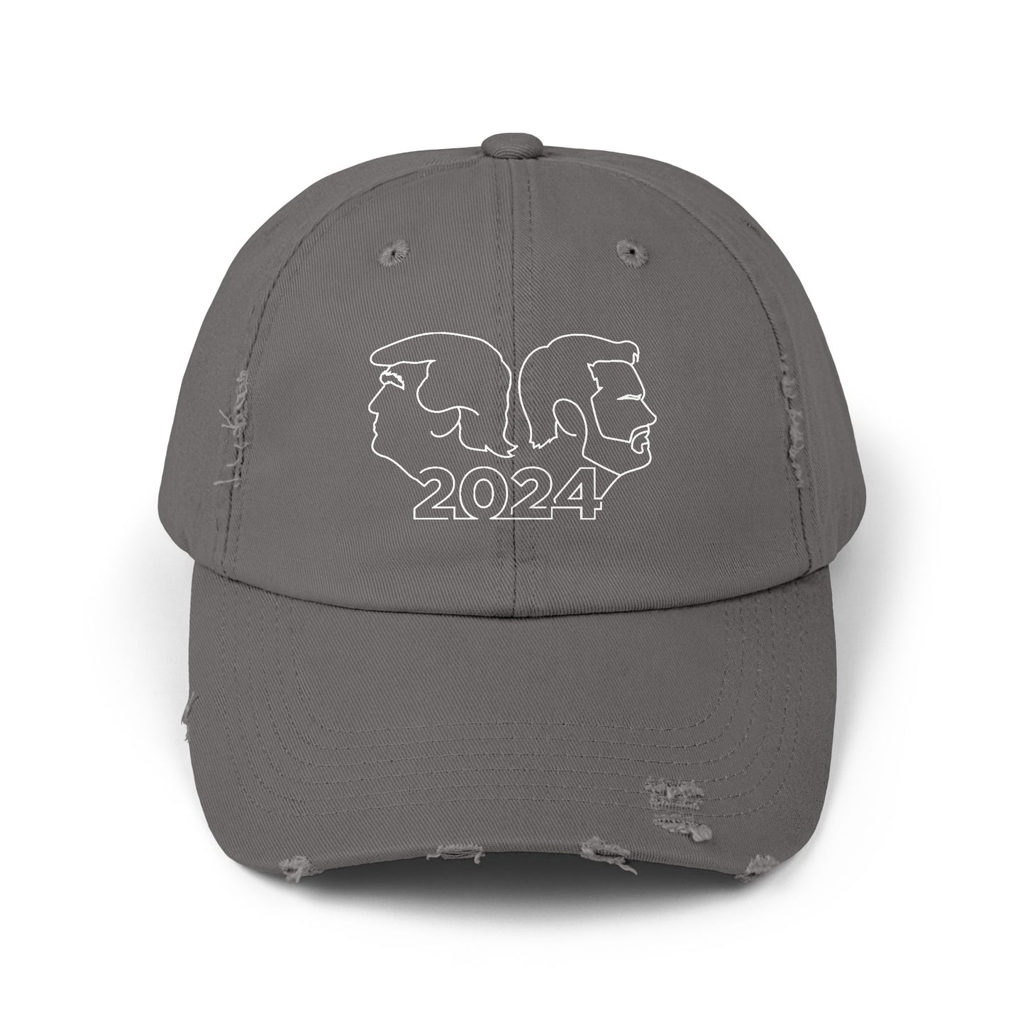 Trump Vance Line Art Distressed Cap