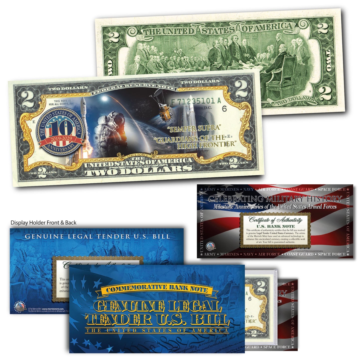 U.S Military Anniversary $2 Bill Collection