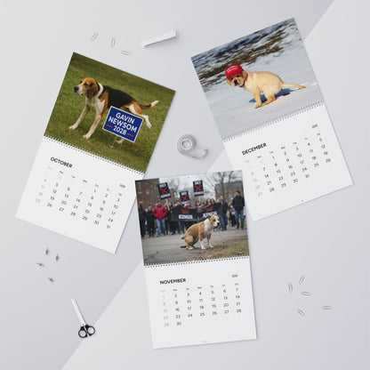 Pooping Pooches Owning Liberals 2026 Calendar - Funny Calendar & White Elephant Gag Gift