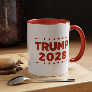 Trump 2028 Bold Red Stars Mug – 11oz & 15oz