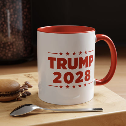 Trump 2028 Bold Red Stars Mug – 11oz & 15oz