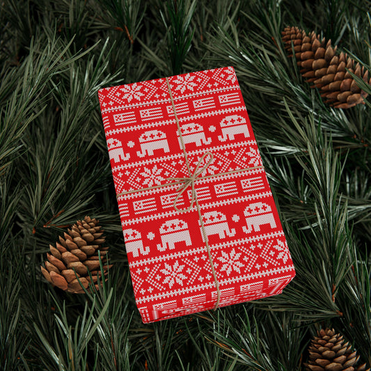 Republican Christmas Sweater Wrapping Paper