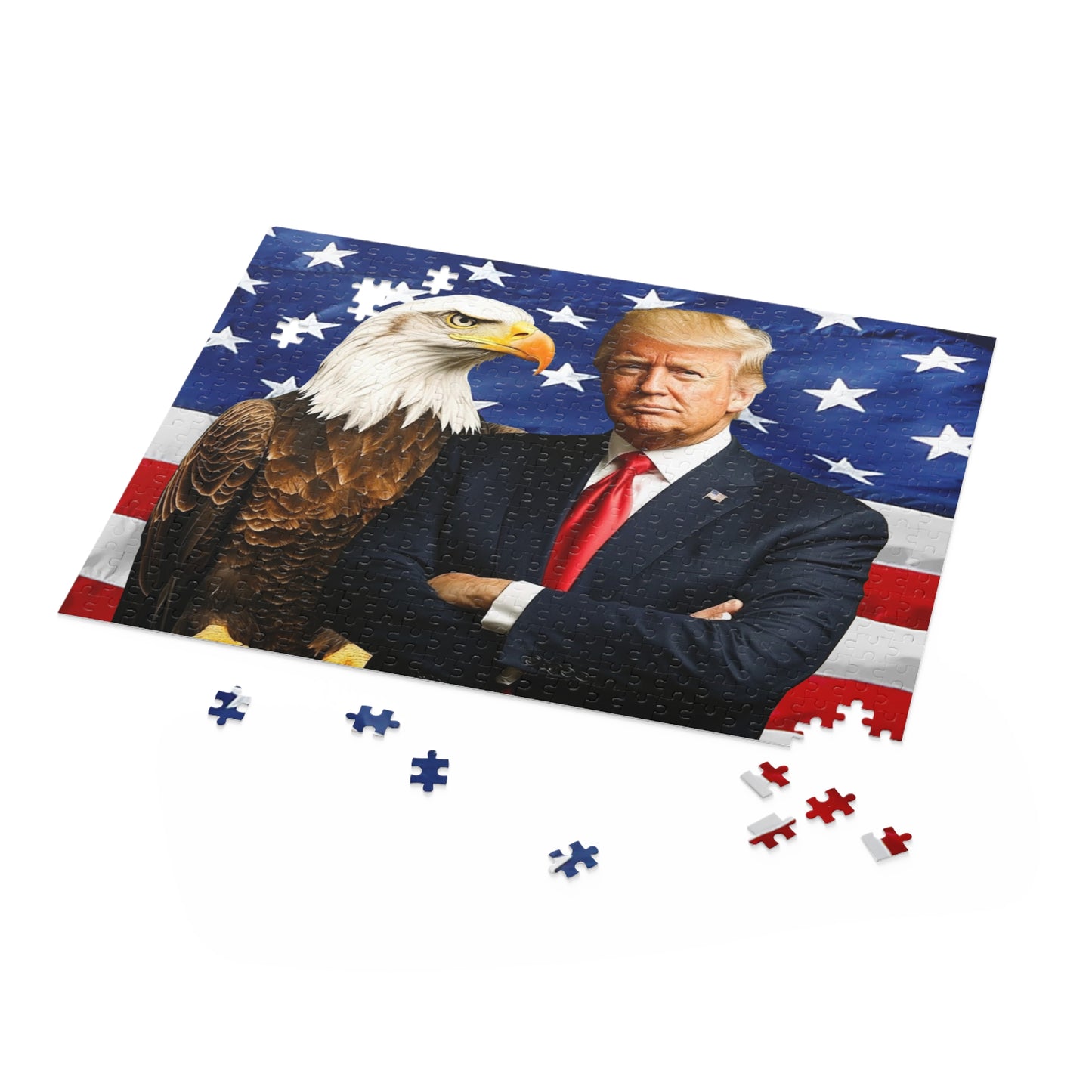 President Trump and Bald Eagle Puzzle (252 or 500-Piece)