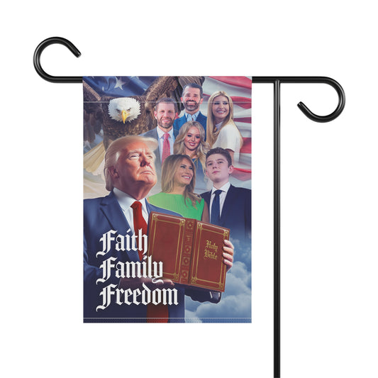 Faith Family Freedom Trump Garden & House Banner