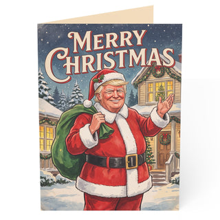 "Merry Christmas!" Trump Santa Christmas Cards (1, 10, 30, and 50pcs)