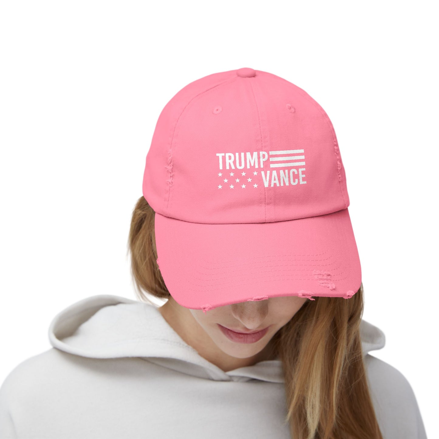 Trump Vance Flag Distressed Cap