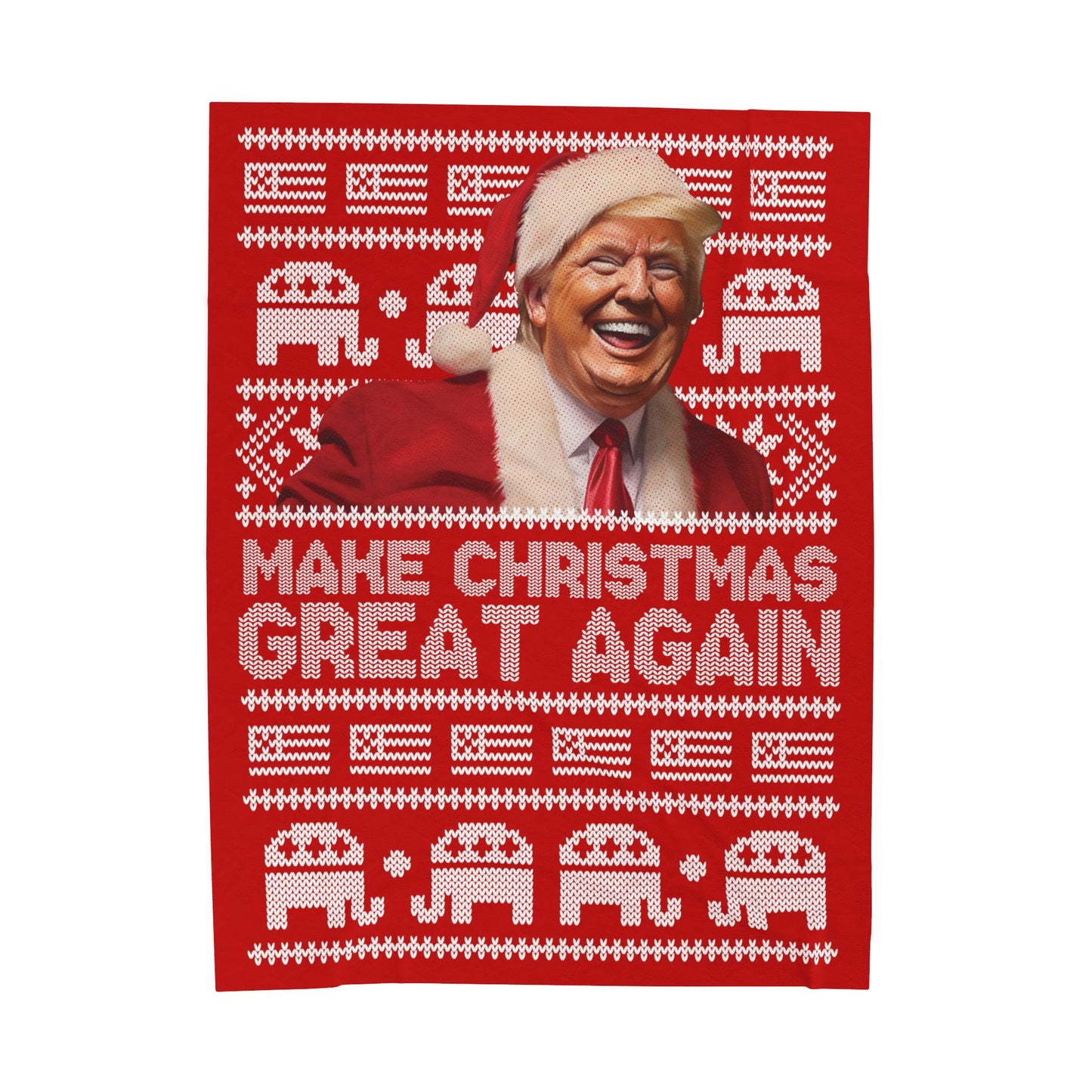 Make Christmas Great Again Plush Blanket