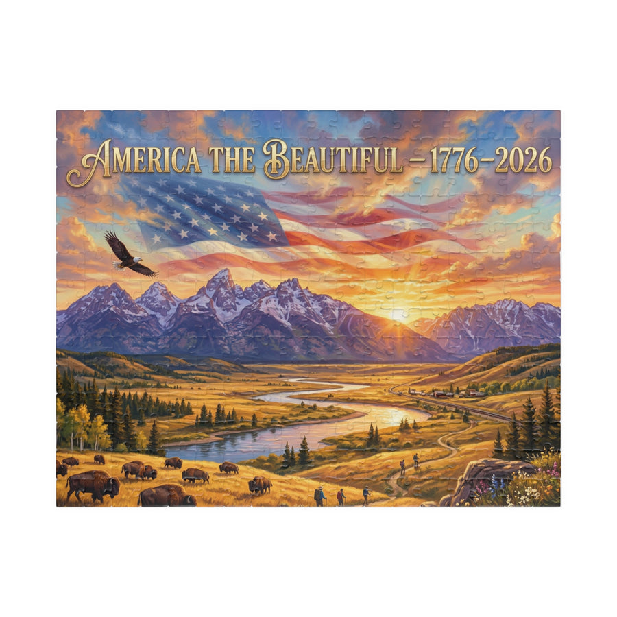 America the Beautiful 1776–2026 Scenic Patriotic Puzzle