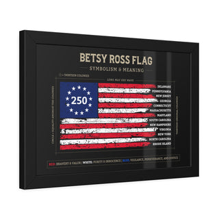 Betsy Ross Flag Diagram Framed Poster