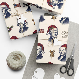 Founding Fathers Santa Hat 250th Anniversary Gift Wrapping Paper