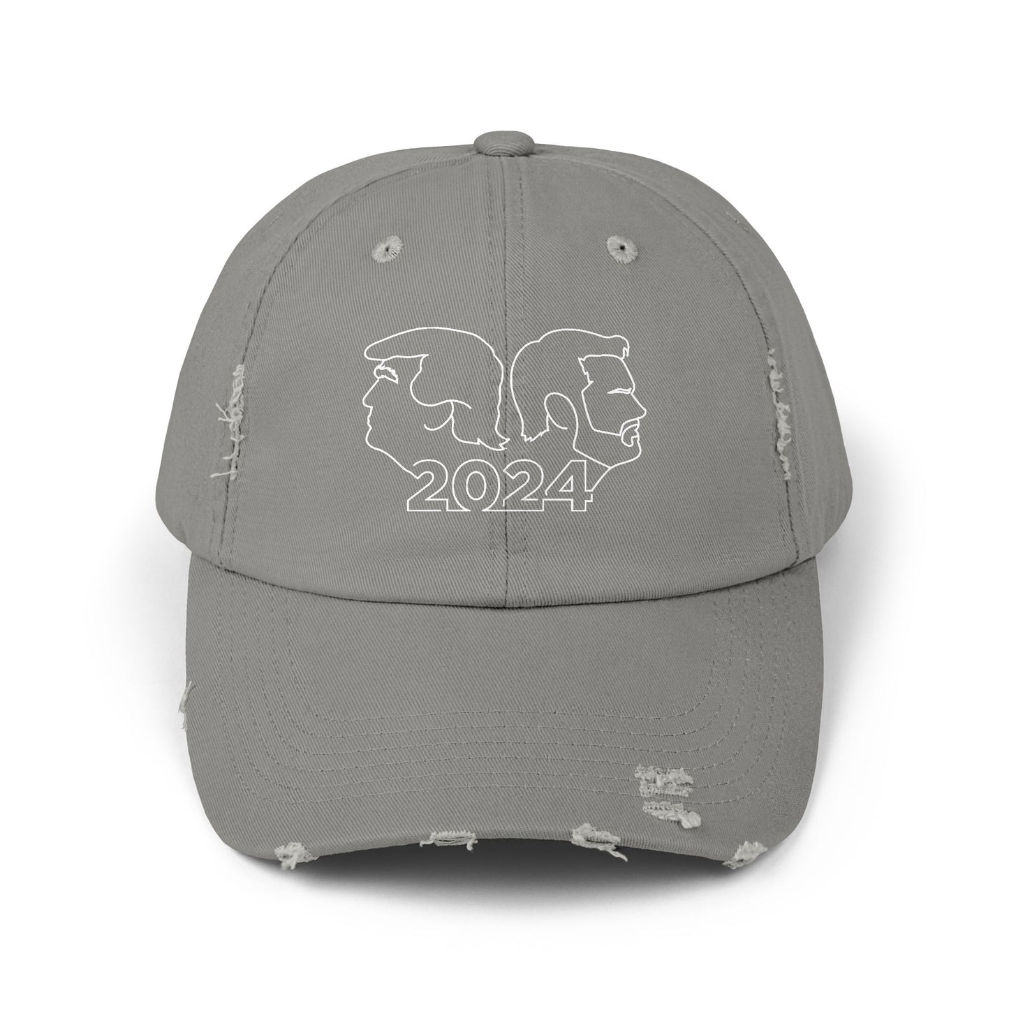 Trump Vance Line Art Distressed Cap