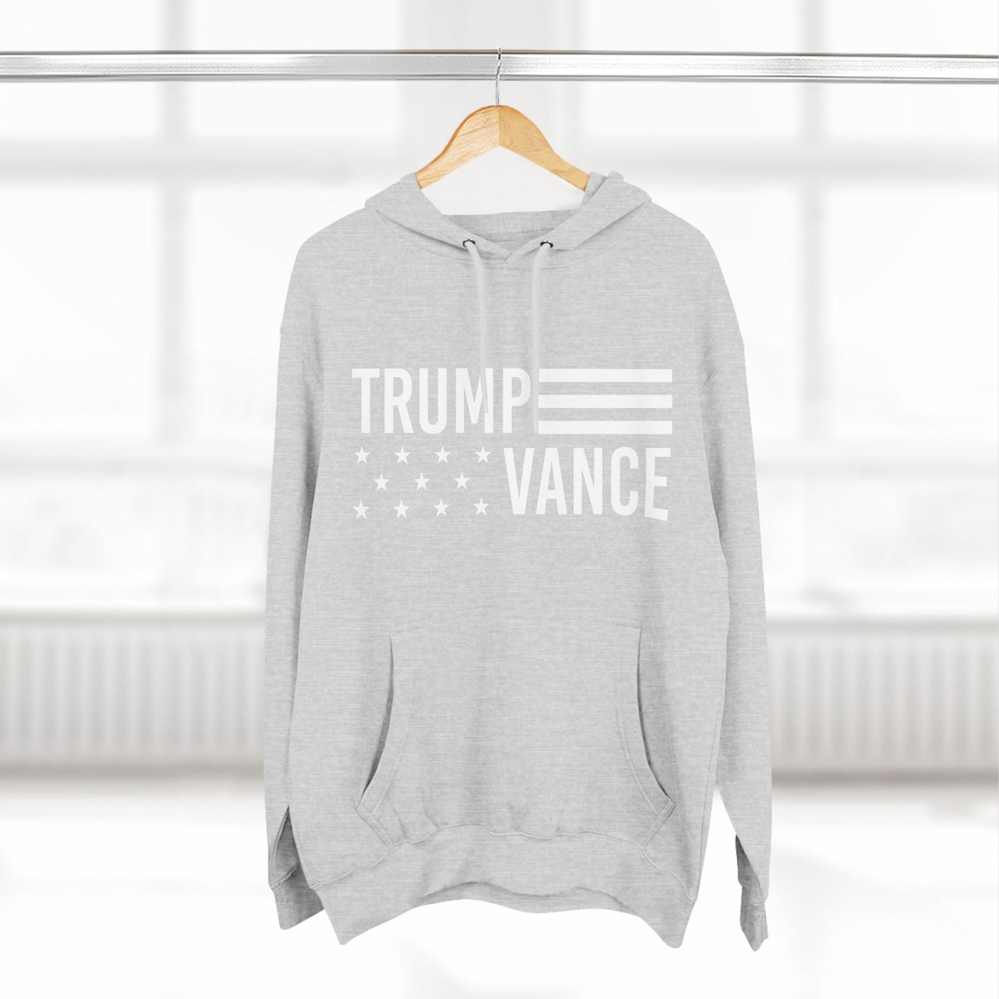 Trump Vance Flag Fleece Hoodie