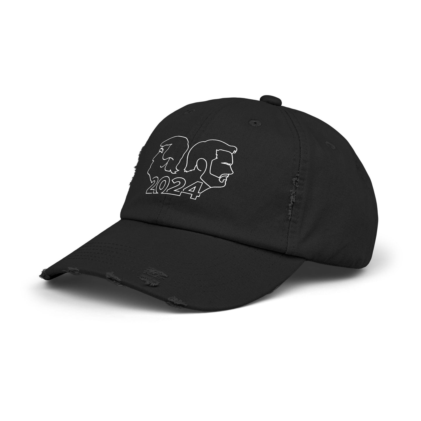 Trump Vance Line Art Distressed Cap