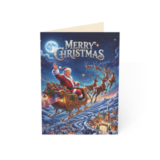 Trump Flying Reindeer Christmas Cards (1, 10, 30, and 50pcs)