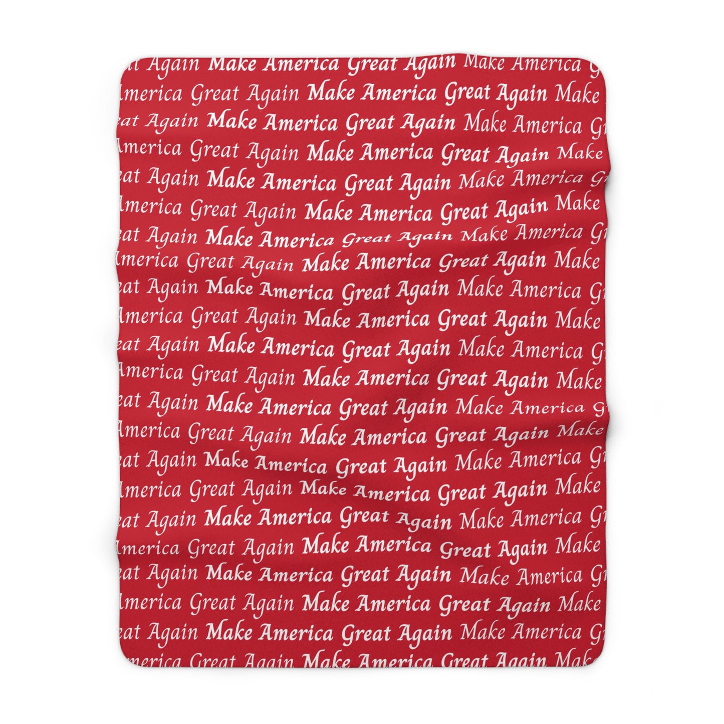 Make America Great Again Script Sherpa Fleece Blanket