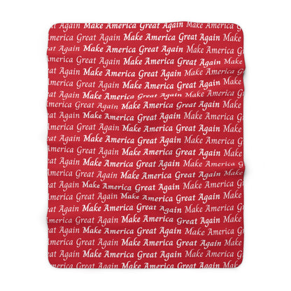 Make America Great Again Script Sherpa Fleece Blanket