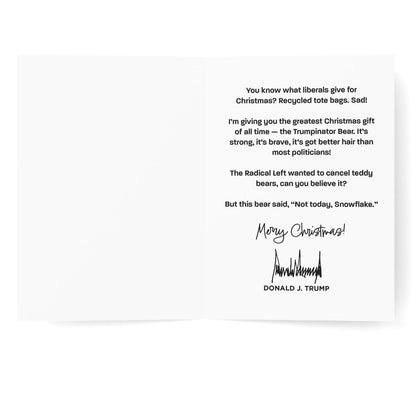 Trumpinator Teddy Bear - Christmas Card