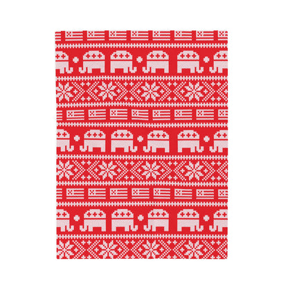 Republican Christmas Pattern Plush Blanket