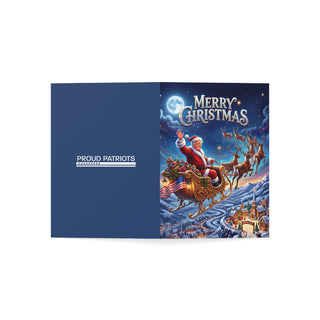 Trump Flying Reindeer Christmas Cards (1, 10, 30, and 50pcs)