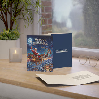 Trump Flying Reindeer Christmas Cards (1, 10, 30, and 50pcs)