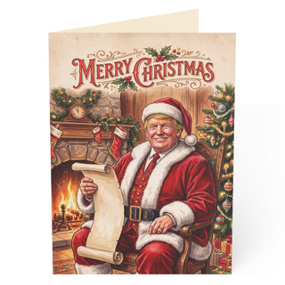 Trump Santa Nice List Christmas Cards (1, 10, 30, and 50pcs)