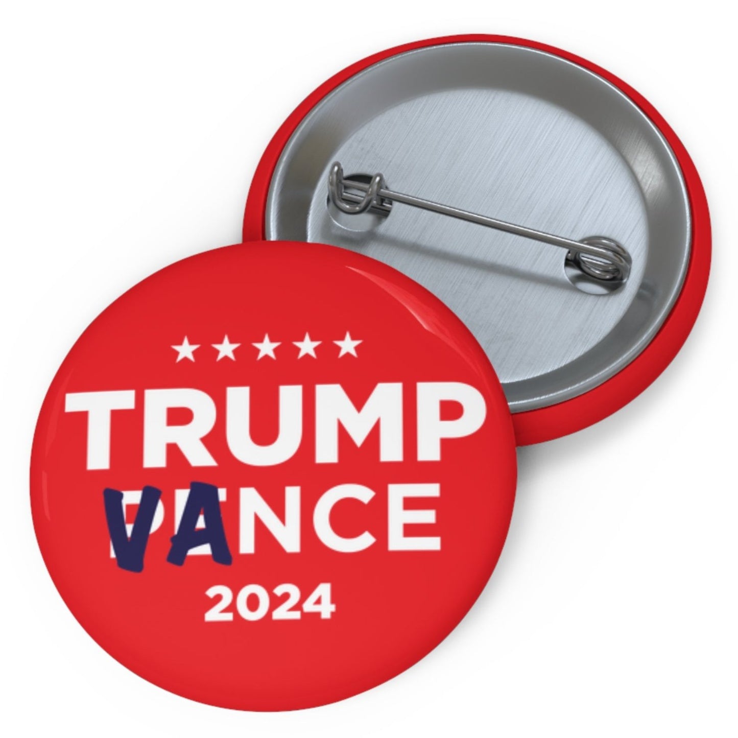 Trump Vance 2024 Red Pin Button