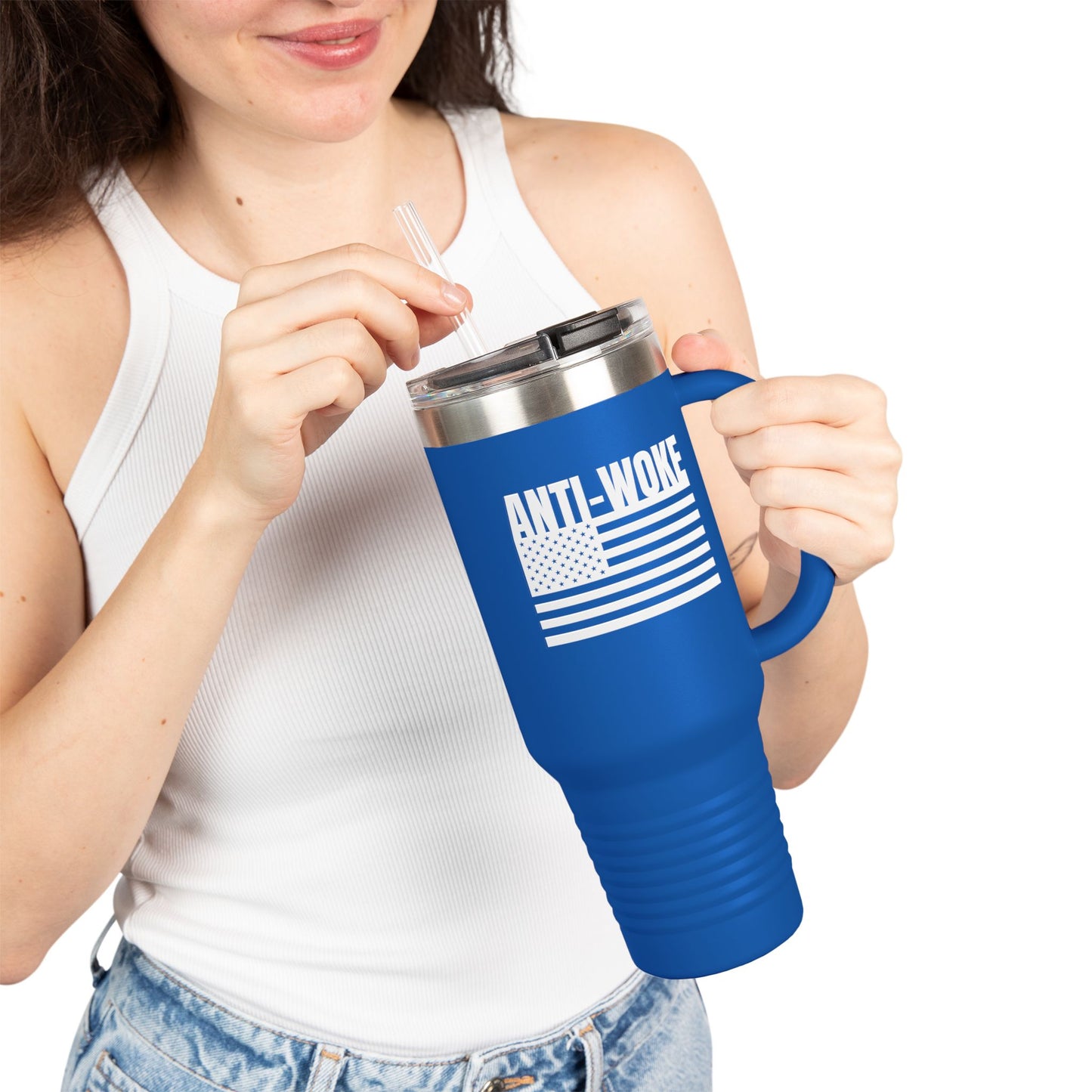 Anti Woke Insulated Travel Mug, 40oz