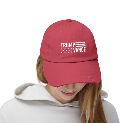 Trump Vance Flag Distressed Cap