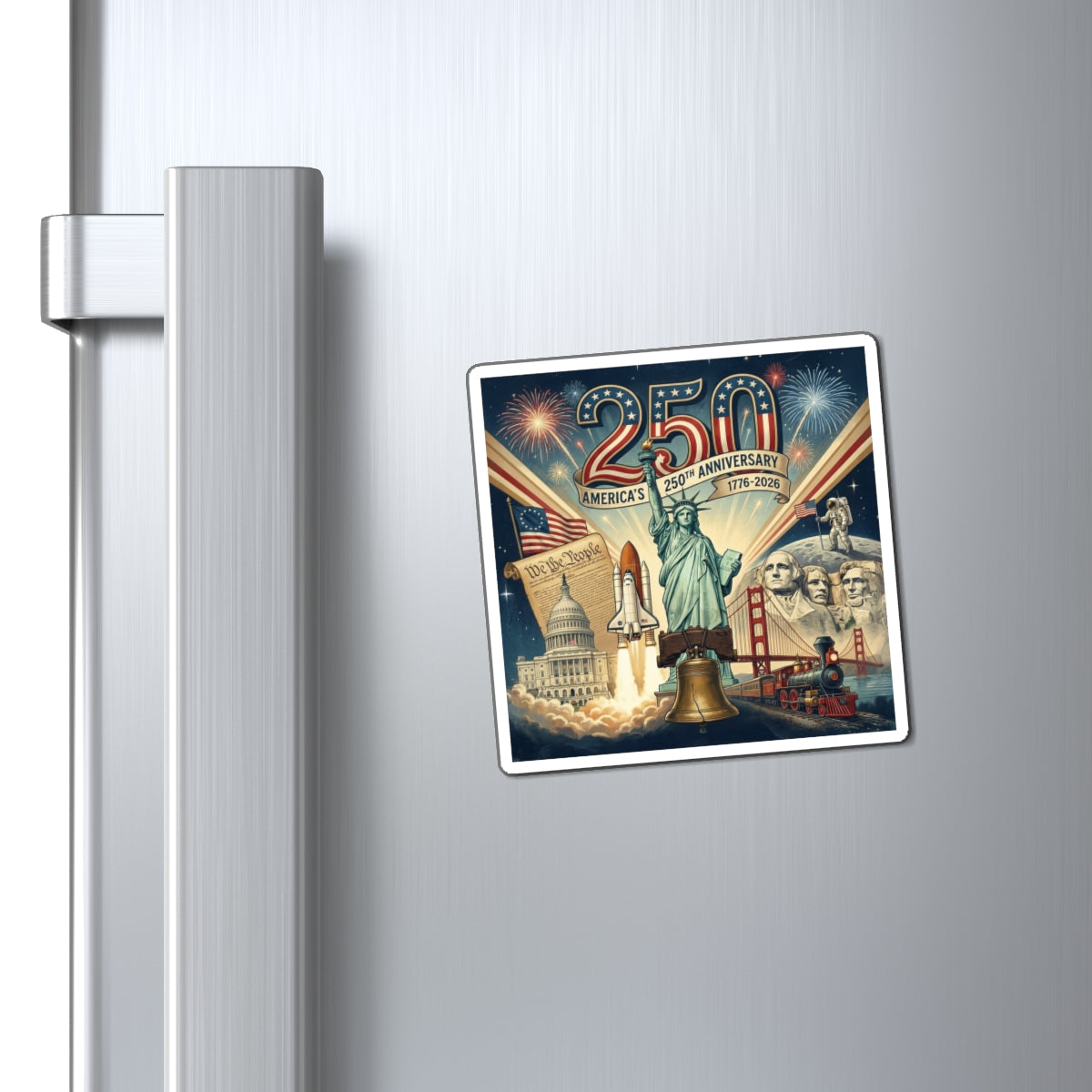 250th Anniversary USA Magnet — Patriotic America 1776–2026 Refrigerator Magnet