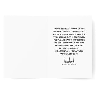 One of the Greatest People - President Trump Birthday Card