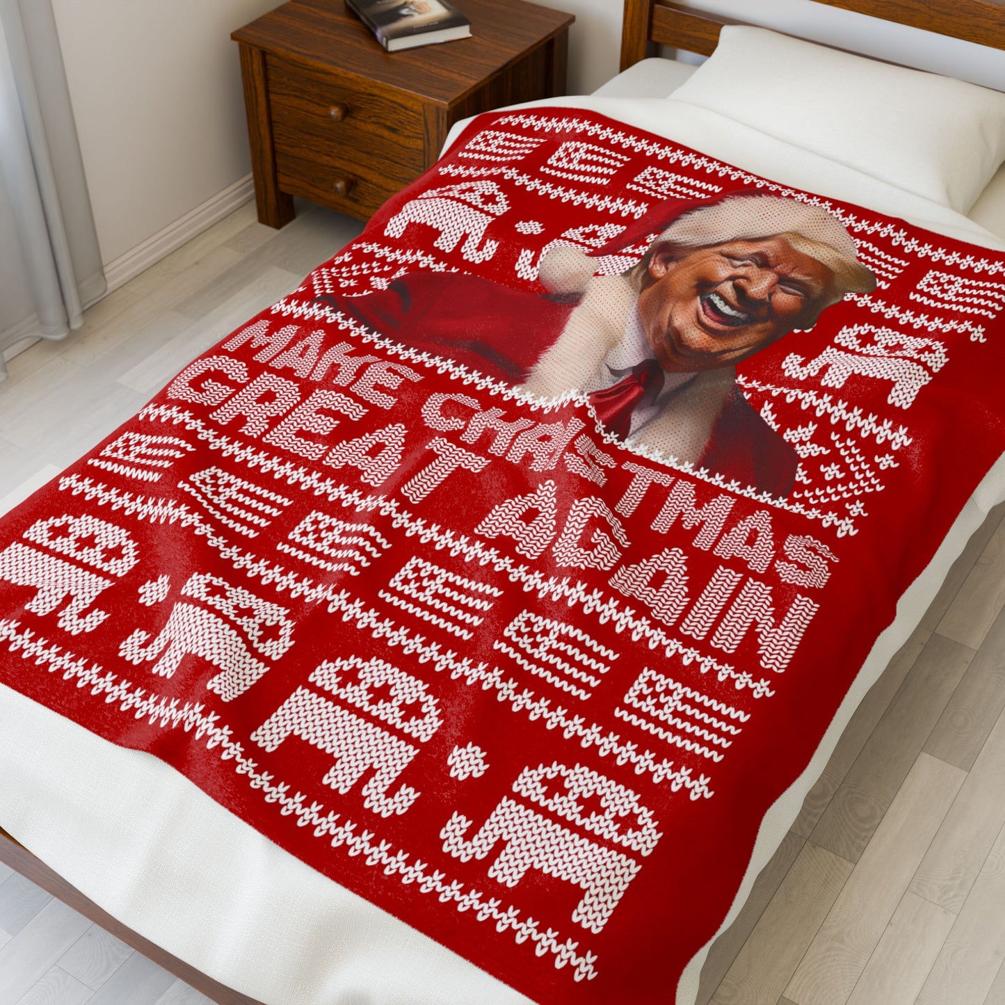 Make Christmas Great Again Plush Blanket