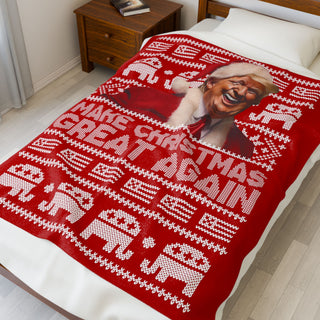 Make Christmas Great Again Plush Blanket