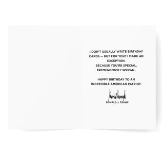You're Special - President Trump Birthday Card
