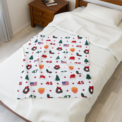 45/47 Presidential Christmas Plush Blanket