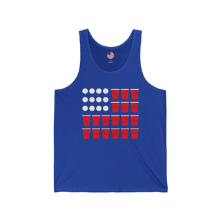 Beer Pong American Flag Tank Top