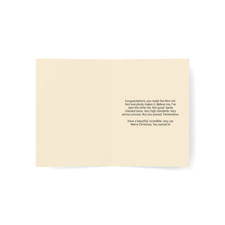 Trump Santa Nice List Christmas Cards (1, 10, 30, and 50pcs)