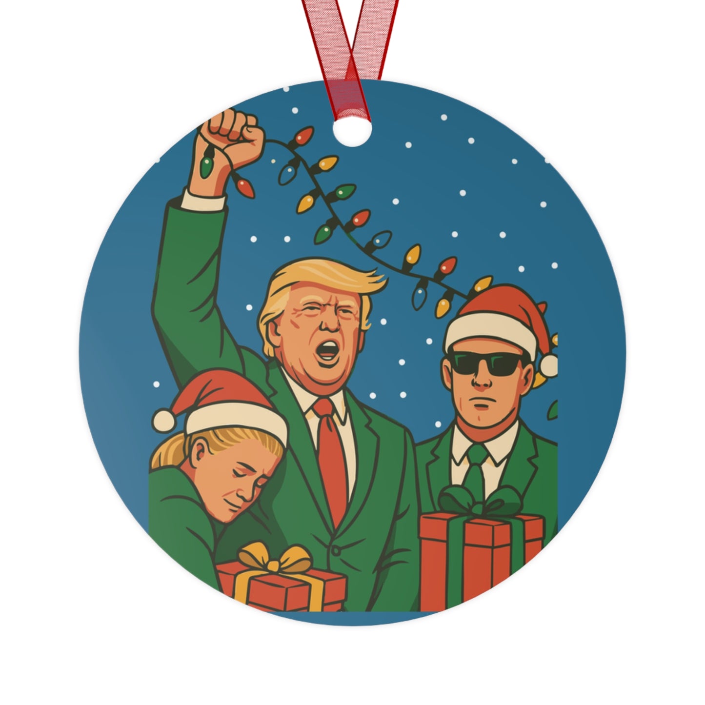 Famous Fight Pose Christmas Tree Ornament