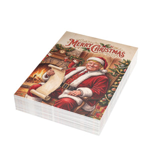 Trump Santa Nice List Christmas Cards (1, 10, 30, and 50pcs)