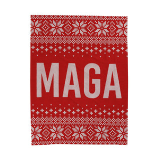 MAGA Christmas Sweater Plush Blanket