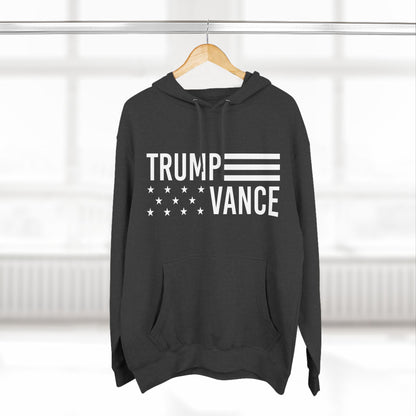 Trump Vance Flag Fleece Hoodie